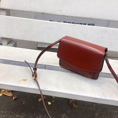 Red Leather Womens Shoulder Bag Purse Crossbody Bag For Women