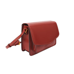 Red Leather Womens Shoulder Bag Purse Crossbody Bag For Women
