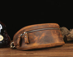 Brown LEATHER MEN'S Small Side bag Brown Saddle Bag MESSENGER BAG Brown Courier Bag FOR MEN