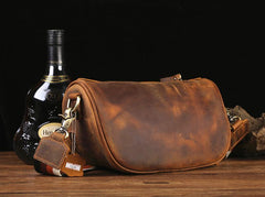 Brown LEATHER MEN'S Small Side bag Brown Saddle Bag MESSENGER BAG Brown Courier Bag FOR MEN