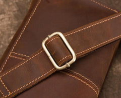Retro Brown LEATHER MENS FANNY PACK FOR MEN BUMBAG Vintage WAIST BAGS