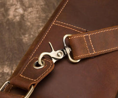 Retro Brown LEATHER MENS FANNY PACK FOR MEN BUMBAG Vintage WAIST BAGS