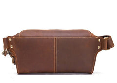Retro Brown LEATHER MENS FANNY PACK FOR MEN BUMBAG Vintage WAIST BAGS