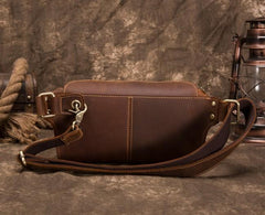 Retro Brown LEATHER MENS FANNY PACK FOR MEN BUMBAG Vintage WAIST BAGS