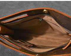 Retro Brown Leather Men Business Clutch Bag Side Bag Handbag Small Messenger Bag For Men