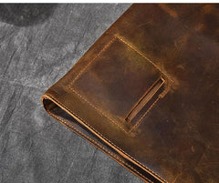 Retro Brown Leather Men Business Clutch Bag Side Bag Handbag Small Messenger Bag For Men