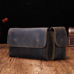 Cool Fashion LEATHER MEN'S Fanny Pack Waist Pack Belt Bag Belt Pack For Men