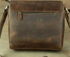 Leather Brown Mens Vintage Small Side Bag Shoulder Bags Small Messenger Bag For Men