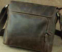 Leather Brown Mens Vintage Small Side Bag Shoulder Bags Small Messenger Bag For Men