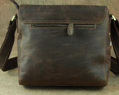 Leather Brown Mens Vintage Small Side Bag Shoulder Bags Small Messenger Bag For Men