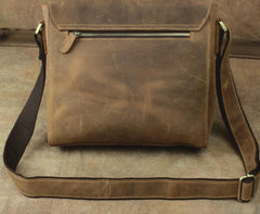 Leather Brown Mens Vintage Small Side Bag Shoulder Bags Small Messenger Bag For Men