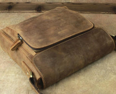 Leather Brown Mens Vintage Small Side Bag Shoulder Bags Small Messenger Bag For Men