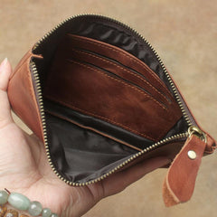 MENS LEATHER SLIM ZIPPER CLUTCH WALLET Zipper Long Wallet FOR MEN