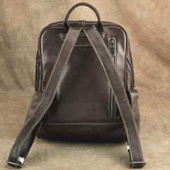 Vintage Leather Men's Backpack 13'' Laptop Backpack School Backpack For Men