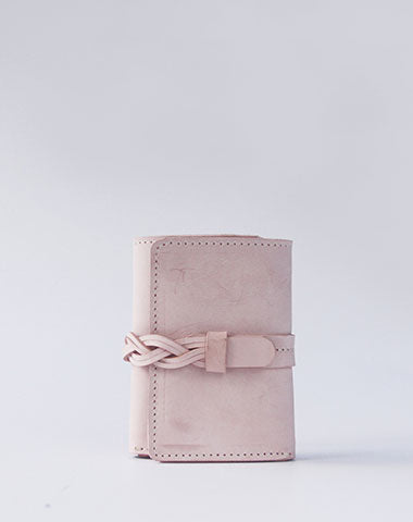 Handmade leather braided personalized custom clutch purse billfold triple wallet purse clutch women