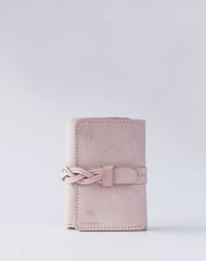 Handmade leather braided personalized custom clutch purse billfold triple wallet purse clutch women