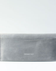 Handmade leather gray phone clutch purse long wallet purse clutch women - EverHandmade