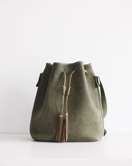 Handmade leather purse bucket phone bag shoulder bag cossbody bag purse women - EverHandmade