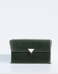 Handmade leather green purse phone bag shoulder bag cossbody bag purse women - EverHandmade