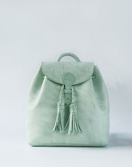 Handmade leather purse backpack green bag shoulder bag satchel bag purse women - EverHandmade