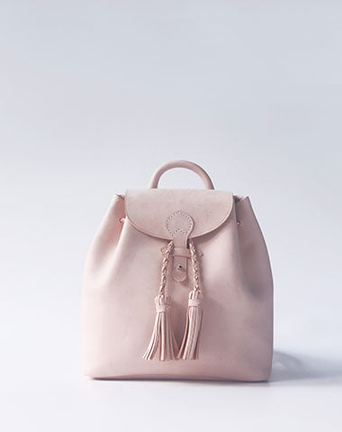 Handmade leather purse backpack beige bag shoulder bag satchel bag purse women - EverHandmade