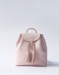 Handmade leather purse backpack beige bag shoulder bag satchel bag purse women - EverHandmade