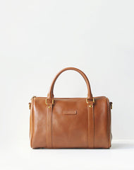 Handmade leather brown boston bag purse shoulder bag handbag purse women - EverHandmade
