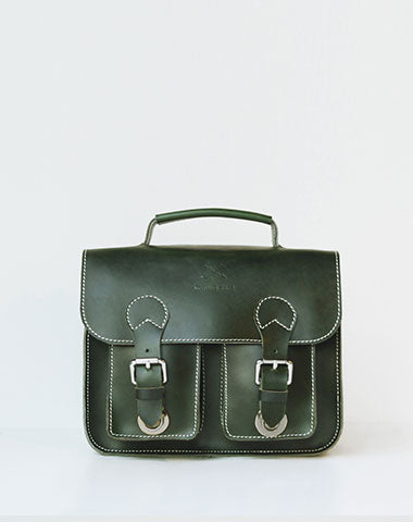 Handmade leather green purse satchel bag shoulder bag cossbody bag purse women - EverHandmade