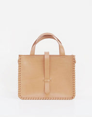 Handmade leather handbag beige shopper bag shoulder bag cossbody bag purse women - EverHandmade