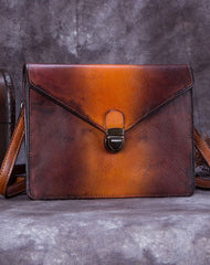 Genuine Leather Handbag Vintage Bag Shoulder Bag Crossbody Bag Purse Clutch For Women - EverHandmade