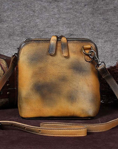 Genuine Leather Handbag Shell Style Bag Crossbody Bag Shoulder Bag Purse For Women - EverHandmade