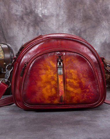 Genuine Leather Handbag Vintage Bag Crossbody Bag Shoulder Bag Purse For Women - EverHandmade