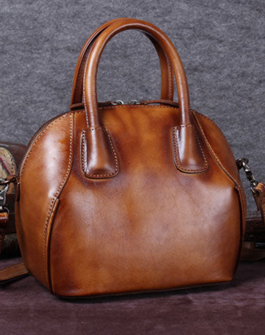 Genuine Leather Handbag Vintage Crossbody Bag Shoulder Bag Purse For Women - EverHandmade