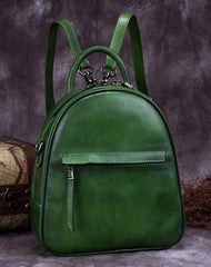 Vintage Womens Leather Backpack School Backpacks Purse Small Backpack For Women - EverHandmade