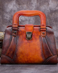 Genuine Leather Handbag Vintage Bag Shoulder Bag Crossbody Bag Purse For Women - EverHandmade
