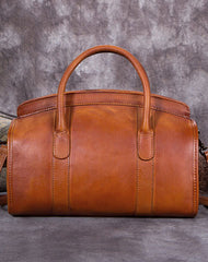 Genuine Leather Handbag Briefcase Bag Vintage Crossbody Bag Shoulder Bag Purse For Women Mens - EverHandmade