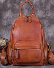 Genuine Handmade Leather Backpack Bag Vintage Shoulder Bag Women Leather Purse - EverHandmade