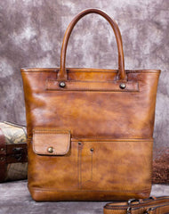 Genuine Leather Handbag Vintage Tote Bag Crossbody Bag Shoulder Bag Purse For Women - EverHandmade
