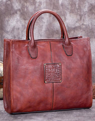 Genuine Leather Handbag Vintage Tote Bag Crossbody Bag Shoulder Bag Purse For Women - EverHandmade