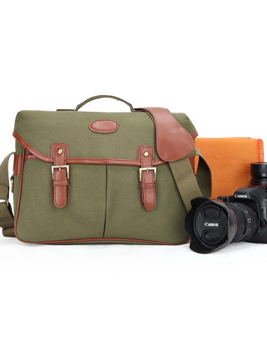 Green Washed CANVAS MENSCANON CAMERA Side Bag NIKON CAMERA Shoulder BAG DSLR CAMERA Messenger BAG FOR MEN
