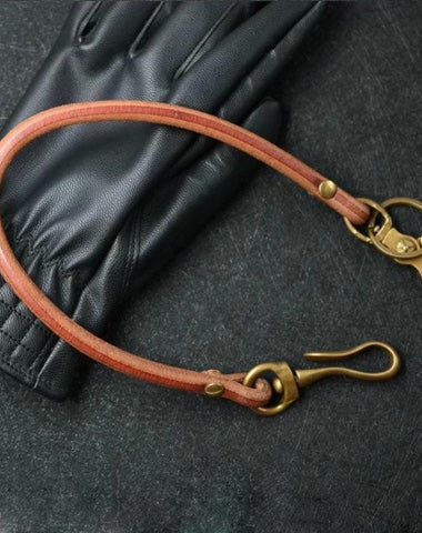 Handmade Leather Cool Punk Rock Wallet Chain Biker Trucker Wallet Chain Trucker Wallet Chain for Men
