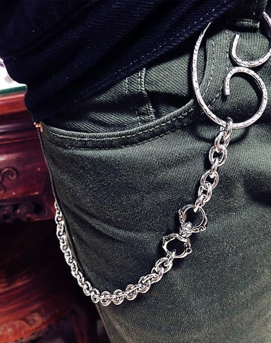 Solid Stainless Steel Cool Punk Rock Wallet Chain Biker Trucker Wallet Chain Trucker Wallet Chain for Men