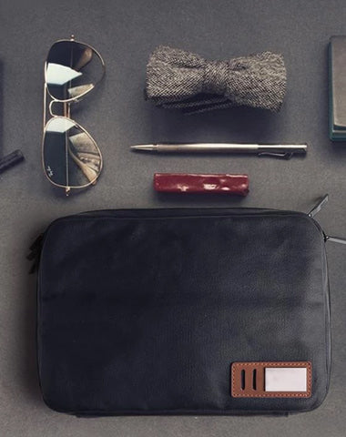 Fashion PVC Canvas Men's Waterproof Mobile Bag Storage Bag Clutch Bag For Men