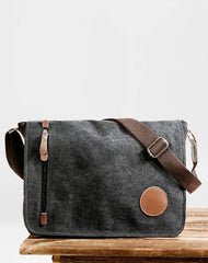 Cool Casual Canvas Womens Mens Side Bag 14'' Shoulder Bag Khaki Messenger Bag For Men