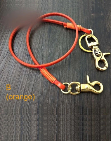 Handmade Leather Cool Punk Rock Wallet Chain Biker Trucker Wallet Chain Trucker Wallet Chain for Men