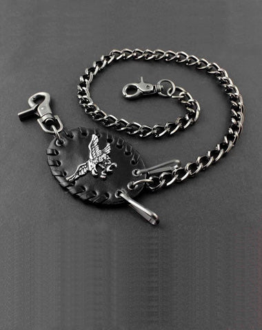 Solid Stainless Steel Eagle Wallet Chain Cool Punk Rock Biker Trucker Wallet Chain Trucker Wallet Chain for Men