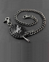 Solid Stainless Steel Eagle Wallet Chain Cool Punk Rock Biker Trucker Wallet Chain Trucker Wallet Chain for Men