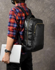 Black Leather Mens 15