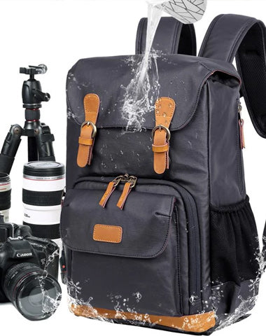 Blue LARGE CANVAS WATERPROOF MENS DSLR CAMERA BAG CANON CAMERA BACKPACK NIKON CAMERA BAG FOR Women