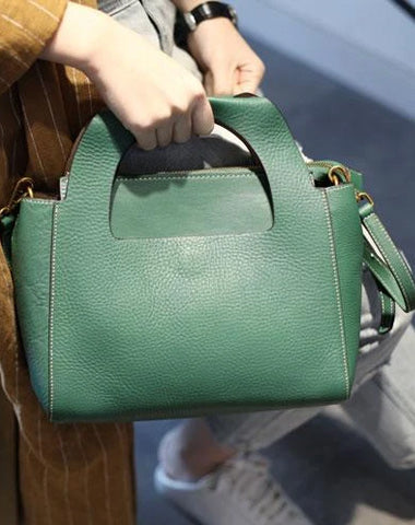 Green Womens Leather Shopper Handbag Side Bag Black Women's Satchel Shoulder Bag Crossbody Purse